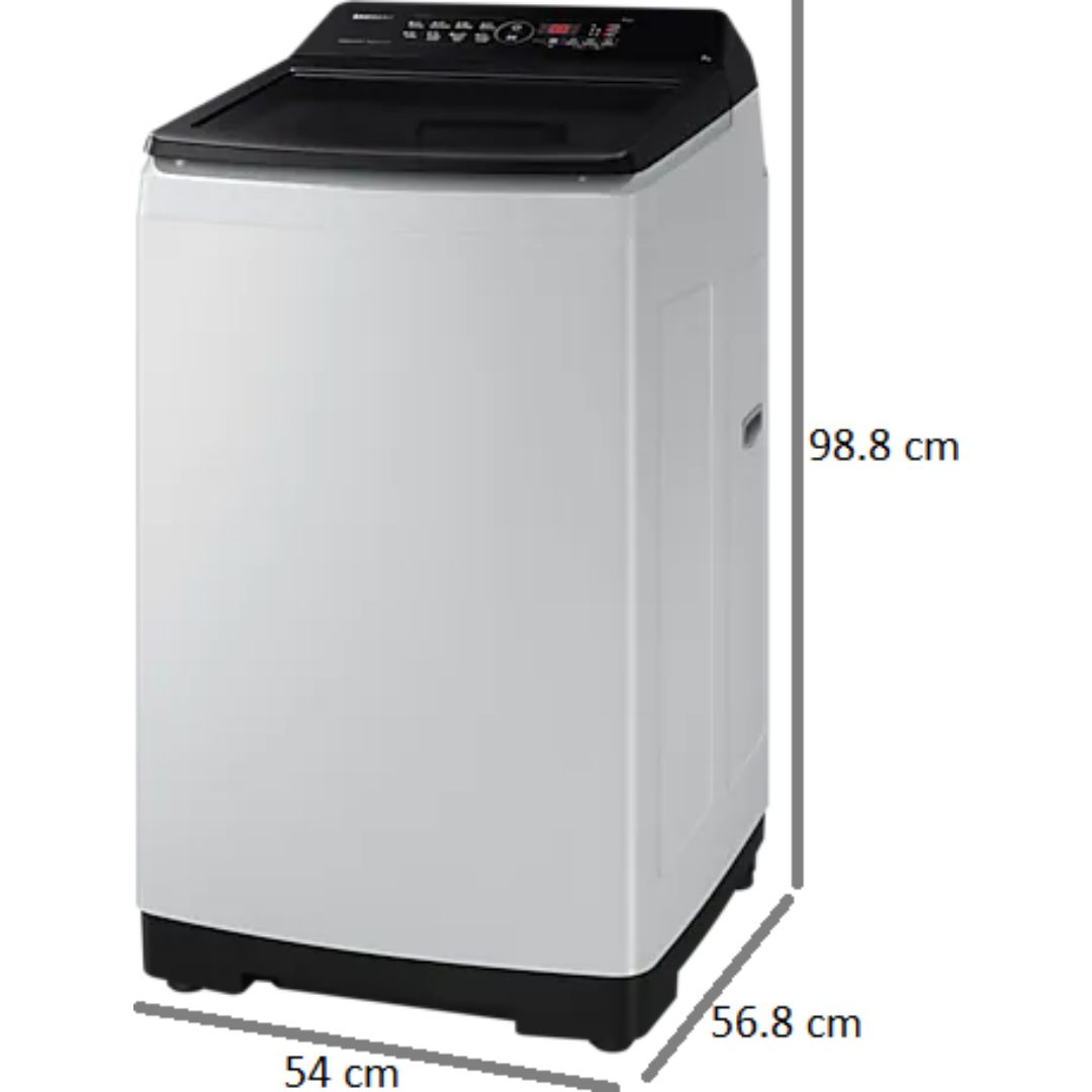 Samsung 7.0 kg WA70BG4441BG/TL Ecobubble Digital Inverter Motor Fully Automatic Top Loading Washing Machine (Light Grey)
