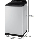 Samsung 7.0 kg WA70BG4441BG/TL Ecobubble Digital Inverter Motor Fully Automatic Top Loading Washing Machine (Light Grey)