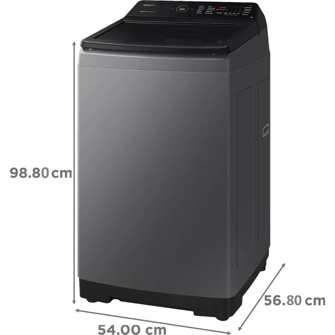 Samsung 7.0 kg WA70BG4545BD/TL 5 Star Digital Inverter Motor Ecobubble Technology Fully Automatic Top Loading Washing Machine (Dark Grey)