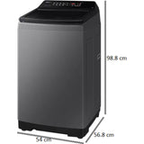 Samsung 8.0 kg WA80BG4441BD/TL 5 Star Ecobubble Digital Inverter Motor Fully Automatic Top Loading Washing Machine (Dark Grey)