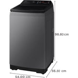 Samsung 8.0 kg WA80BG4582BD/TL 5 Star Inverter Wi-Fi with In-Built Heater Fully Automatic Top Loading Washing Machine (Dark Grey)