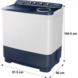 Samsung 11.50 Kg WT11A4600LL/TL 5 Star Air Turbo Technology with Magic Mixer Semi Automatic Top Loading Washing Machine (Light Grey)