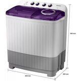 Samsung 7.0 k, WT70M3200HL/TL 5 Star Inverter Air turbo drying Semi Automatic Top Loading Washing Machine (Light Grey)