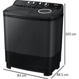 Samsung 8.50 Kg WT85B4200GD/TL 5 Star Magic Filter with Hexa Storm Pulsator Semi Automatic Top Loading Washing Machine (Dark Gray)