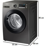 Samsung 7.0 kg WW70T4020CX1/TL 5 Star Inverter with In-Built Heater Fully Automatic Front Loading Washing Machine (Inox)