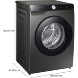 Samsung 8.0 kg WW80T4040CX1/TL 5 Star Hygiene Steam with In-Built Heater Fully Automatic Front Loading Washing Machine (Inox)