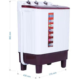 Aisen 7.0 k A70SWM620-BURGANDY Semi Automatic Top Load Washing Machine (Burgundy)