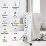 AISEN 2400 W AOHTR01 (9 Fin) PTC Fan OFR Oil Filled Room Heater (White)