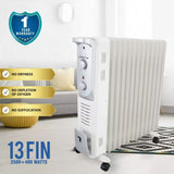 AISEN AOHTR03 (13 FIN) OFR Oil Filled Room Heater (White)