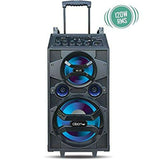 AISEN A12UKB800 120W RMS Walk & Rock Portable with Inbuilt Rechargeable Battery Hi-fi Party Trolley Speaker (Black)