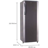 LG 270.0 L, GL-B281BPZX.DPZZEBN 3 Star, Smart Inverter Compressor Direct Cool Single Door Refrigerator (Shiny Steel)